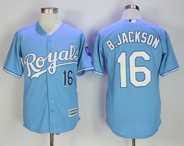 Royals 16 Bo Jackson Light Blue Cool Base Jersey Royals 16 Bo Jackson Light Blue Cool Base Jersey