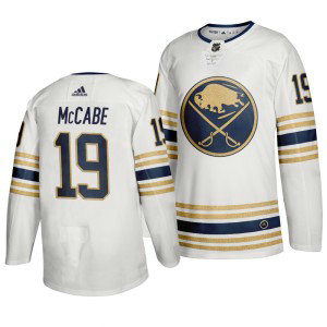 Sabres 19 Jake McCabe White 50th anniversary Adidas Men Jersey