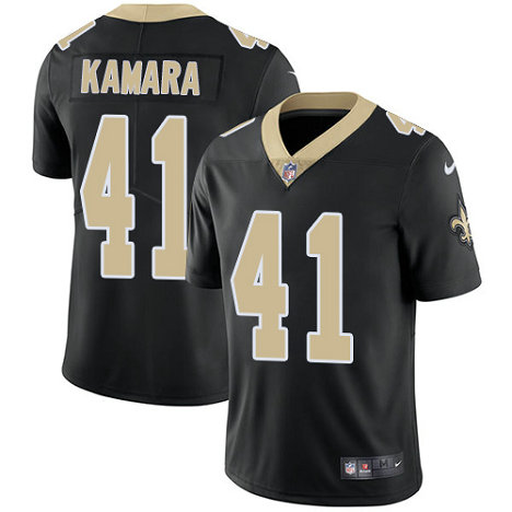 Saints #41 Alvin Kamara Black Team Color Men's Stitched Football Vapor Untouchable Limited Jersey