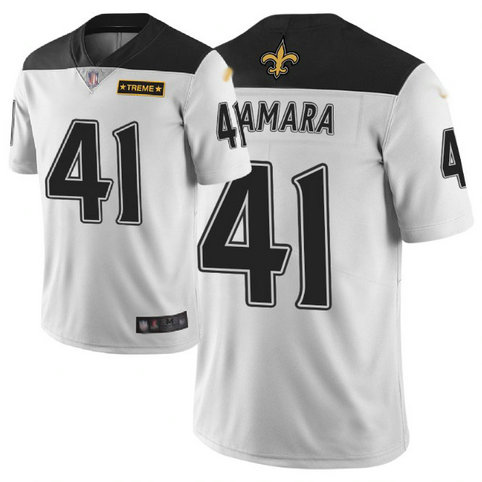 Saints #41 Alvin Kamara White Men's Stitched Football Limited City Edition Jersey Saints #41 Alvin Kamara White Men's Stitched Football Limited City Edition Jersey
