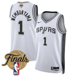 San Antonio Spurs 1 Victor Wembanyama White 2026 Finals Men Jersey