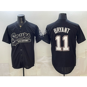 San Antonio Spurs 11 Bryant Black Baseball Vapor Limited Men Jersey 1