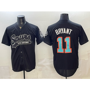San Antonio Spurs 11 Bryant Black Baseball Vapor Limited Men Jersey