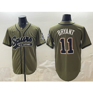 San Antonio Spurs 11 Bryant Green Baseball Vapor Limited Men Jersey (2)