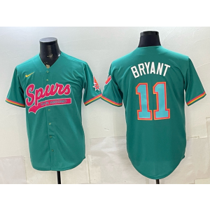 San Antonio Spurs 11 Bryant Green Baseball Vapor Limited Men Jersey 1