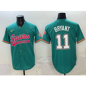 San Antonio Spurs 11 Bryant Green Baseball Vapor Limited Men Jersey 4 San Antonio Spurs 11 Bryant Green Baseball Vapor Limited Men Jersey 4