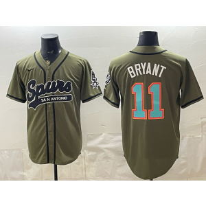 San Antonio Spurs 11 Bryant Green Baseball Vapor Limited Men Jersey