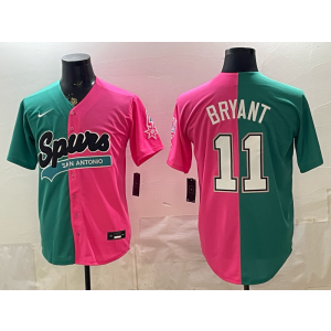 San Antonio Spurs 11 Bryant Split Baseball Vapor Limited Men Jersey (2)