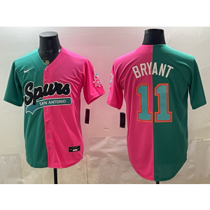 San Antonio Spurs 11 Bryant Split Baseball Vapor Limited Men Jersey