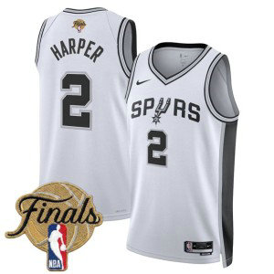San Antonio Spurs 2 Dylan Harper White 2026 Finals Men Jersey