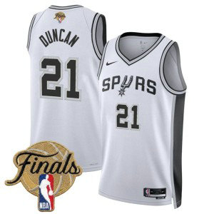 San Antonio Spurs 21 Tim Duncan White 2026 Finals Men Jersey