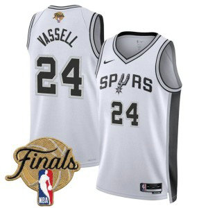 San Antonio Spurs 24 Devin Vassell White 2026 Finals Men Jersey San Antonio Spurs 24 Devin Vassell White 2026 Finals Men Jersey