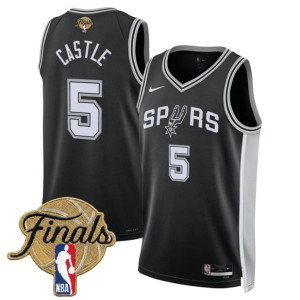 San Antonio Spurs 5 Stephon Castle Black 2026 Finals Men Jersey San Antonio Spurs 5 Stephon Castle Black 2026 Finals Men Jersey