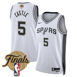 San Antonio Spurs 5 Stephon Castle White 2026 Finals Men Jersey San Antonio Spurs 5 Stephon Castle White 2026 Finals Men Jersey