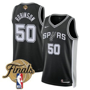 San Antonio Spurs 50 David Robinson Black 2026 Finals Men Jersey