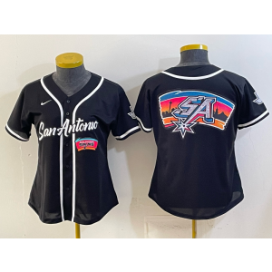 San Antonio Spurs Black Baseball Vapor Limited Youth Jersey