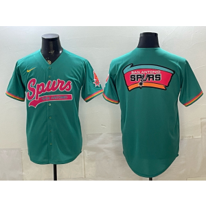 San Antonio Spurs Blank Green Baseball Logo Vapor Limited Men Jersey