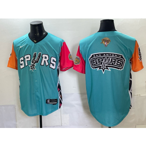 San Antonio Spurs Green Finals Baseball Logo Vapor Limited Men Jersey
