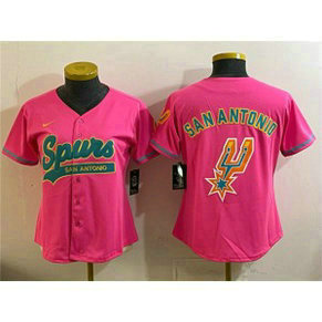 San Antonio Spurs Team Big Logo Pink Youth Jersey