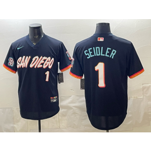San Diego Padres 1 Seidler Navy 2026 City Connect Cool Base Men Jersey 1