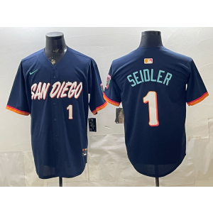 San Diego Padres 1 Seidler Navy 2026 City Connect Cool Base Men Jersey