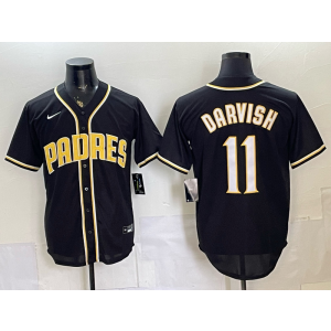 San Diego Padres 11 Yu Darvish 2026 Black Out Cool Base Men Jersey