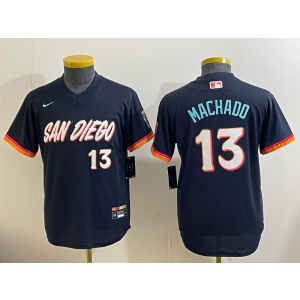 San Diego Padres 13 Machado Navy 2026 City Connect Cool Base Youth Jersey