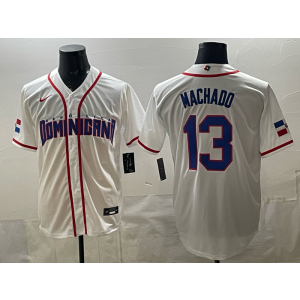 San Diego Padres 13 Machado White Mexico World Cup Cool Base Men Jersey San Diego Padres 13 Machado White Mexico World Cup Cool Base Men Jersey