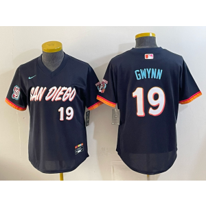 San Diego Padres 19 Tony Gwynn Navy 2026 City Connect Cool Base Women Jersey