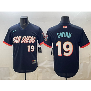 San Diego Padres 19 Tony Gwynn Obsidian 2026 City Connect Cool Base Men Jersey San Diego Padres 19 Tony Gwynn Obsidian 2026 City Connect Cool Base Men Jersey