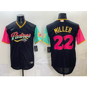 San Diego Padres 22 Miller Black Pink City Cool Base Men Jersey San Diego Padres 22 Miller Black Pink City Cool Base Men Jersey