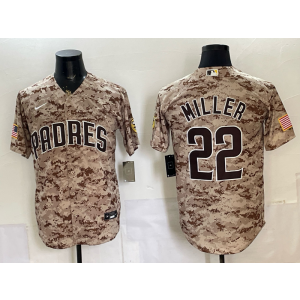 San Diego Padres 22 Miller Camo Cool Base Men Jersey