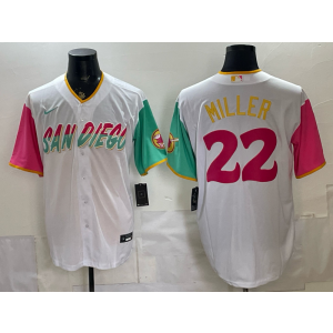 San Diego Padres 22 Miller White Pink City Cool Base Men Jersey San Diego Padres 22 Miller White Pink City Cool Base Men Jersey