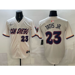 San Diego Padres 23 Fernando Tatis Jr. Cream Cool Base Men Jersey