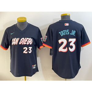 San Diego Padres 23 Fernando Tatis Jr. Navy 2026 City Connect Cool Base Women Jersey