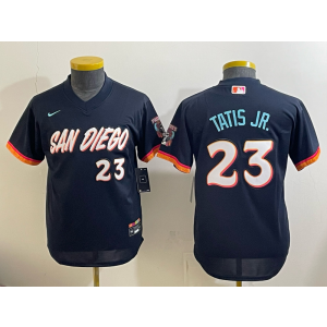 San Diego Padres 23 Tatis Jr Navy 2026 City Connect Cool Base Youth Jersey