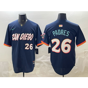 San Diego Padres 26 Padres Navy 2026 City Connect Cool Base Men Jersey