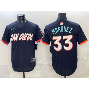 San Diego Padres 33 Marquez Navy 2026 City Connect Cool Base Men Jersey