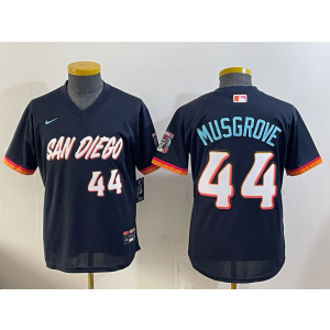 San Diego Padres 44 Musgrove Navy 2026 City Connect Cool Base Youth Jersey