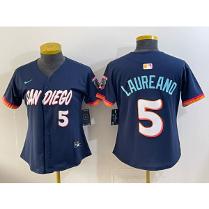 San Diego Padres 5 Laureano Navy 2026 City Connect Cool Base Women Jersey 1