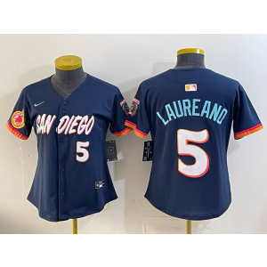San Diego Padres 5 Laureano Navy 2026 City Connect Cool Base Women Jersey