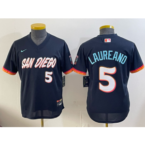 San Diego Padres 5 Laureano Navy 2026 City Connect Cool Base Youth Jersey