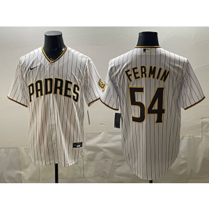 San Diego Padres 54 Fermin White Cool Base Men Jersey