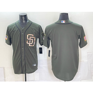 San Diego Padres Blank Olive Men Jersey