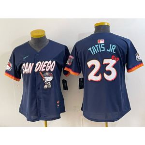 San Diego Padres x Hello Kitty 23 Fernando Tatis Jr. Navy Youth Jersey