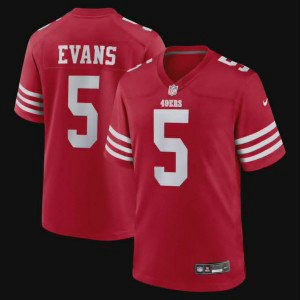 San Francisco 49ers 5 Mike Evans Red Vapor Limited Men Jersey