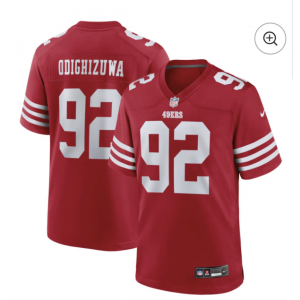 San Francisco 49ers 92 DL Osa Odighizuwa Red Vapor Limited Men Jersey
