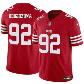 San Francisco 49ers 92 Osa Odighizuwa Red 2026 F.U.S.E. Vapor Limited Men Jersey