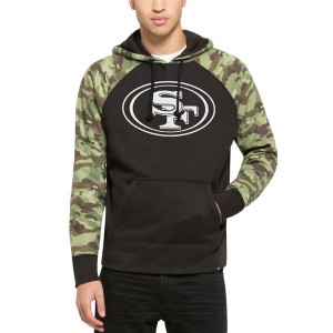 San Francisco 49ers Fresh Logo Black With Camo men Pullover Hoodie