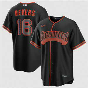 San Francisco Giants 16 Rafael Devers Black 2026 Alternate Cool Base Men Jersey San Francisco Giants 16 Rafael Devers Black 2026 Alternate Cool Base Men Jersey